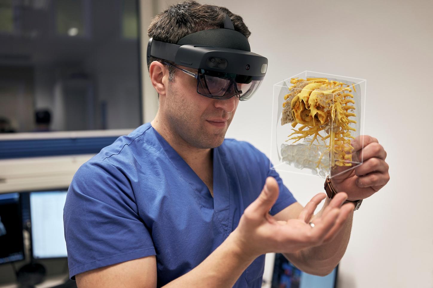 MD Alkassar tests the HoloLens 