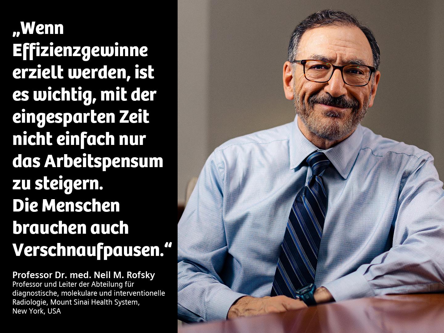 Dr. med. Niel M. Rofsky in seinem Büro