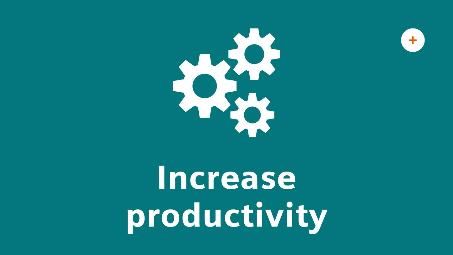 AI in radiology - Graphic with text stating 'Increase productivity'