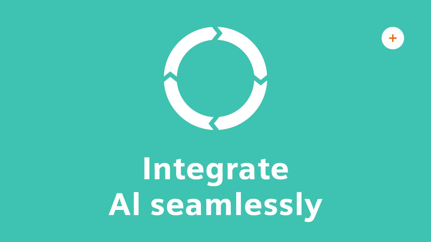 AI in radiology - Graphic with text stating 'Integrate AI seamlessly'