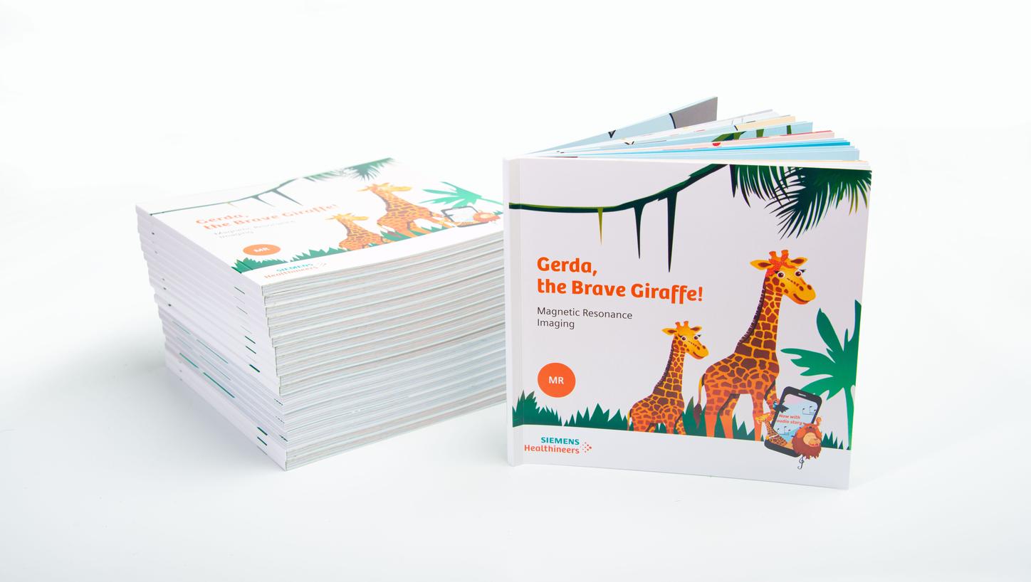 The Book: Gerda, the Brave Giraffe helps you to prepare patients in the best possible way.